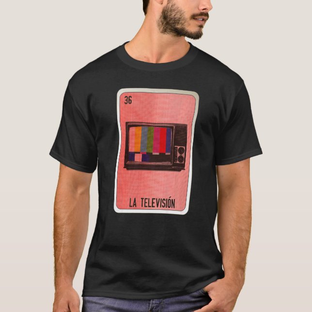 T-shirt La Television Mexican Slang Lottery Bingo Cards   (Devant)