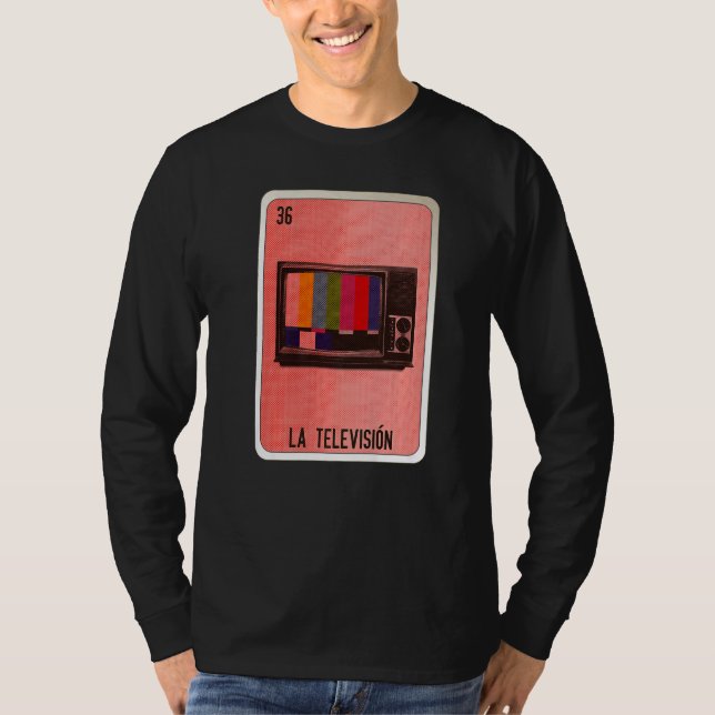 T-shirt La Television Mexican Slang Lottery Bingo Cards   (Devant)