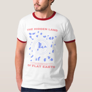 T-shirt La terre cachée de la terre plate (carte de 1000