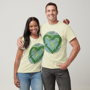 T-shirt La terre d'amour - réutilisez !