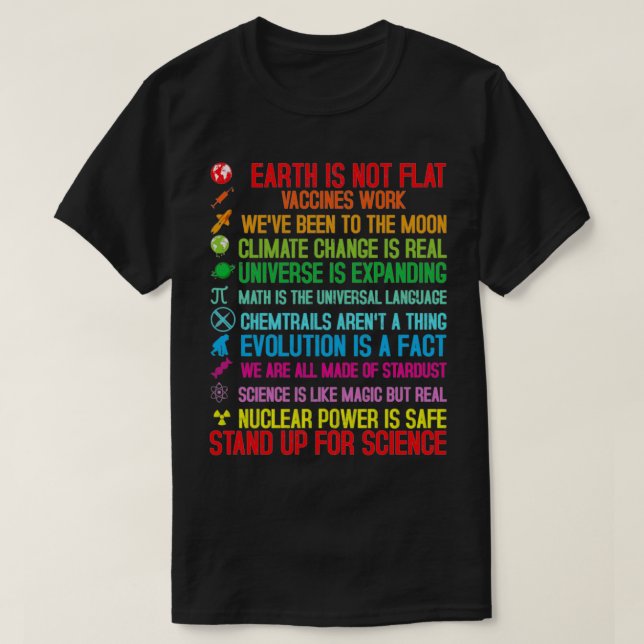 T-shirt La Terre Des Vaccins Plats Fonctionnent Changement (Design devant)