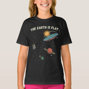 T-shirt La Terre Est Une Théorie Humoristique Plate