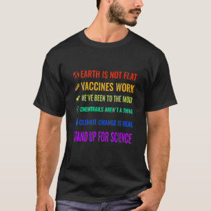 T-shirt La Terre N'Est Pas Des Vaccins Plats Qui Fonctionn