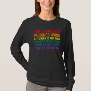 T-shirt LA TERRE N'EST PAS PLATE Les vaccins fonctionnent