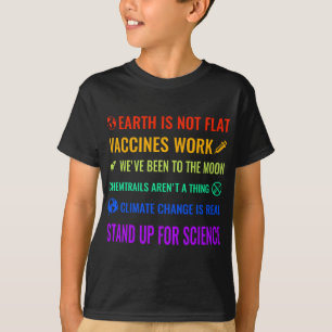 T-shirt La Terre n'est pas un vaccin plat Travailler une s