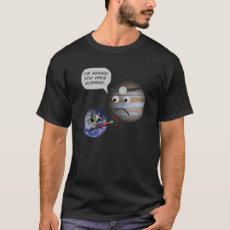 T-shirt La terre obtient diagnostiquée avec des humains