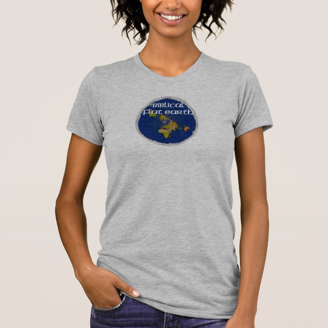 T-shirt La terre plate biblique (Devant)