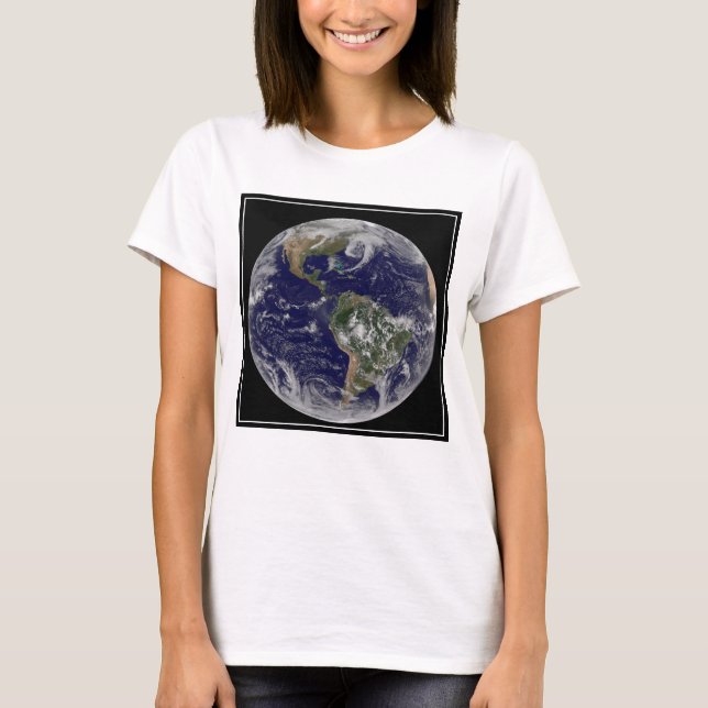 T-shirt La Terre Pleine Montre Des Systèmes À Faible Press (Devant)