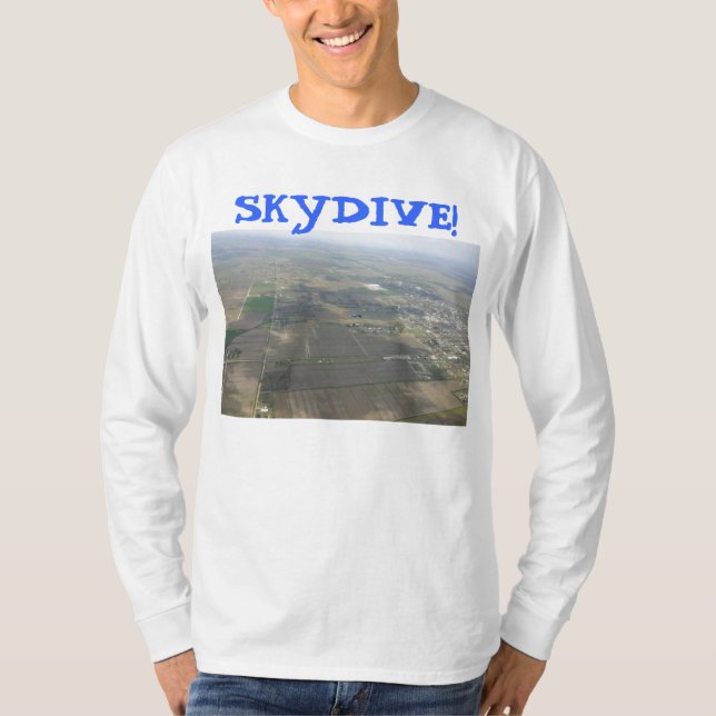 T-shirt la terre skydive de parachute de parachutisme (Devant)
