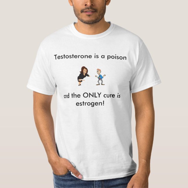 T-shirt La testostérone est un poison (Devant)
