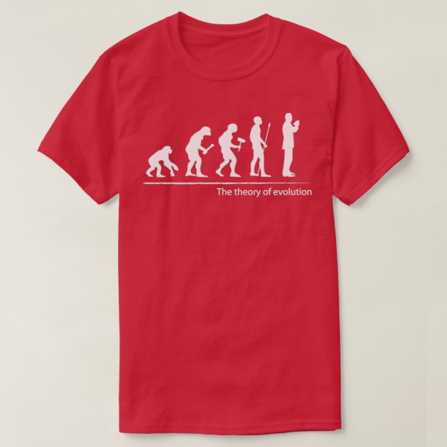 T-shirt La théorie du barman de l'évolution (Design devant)