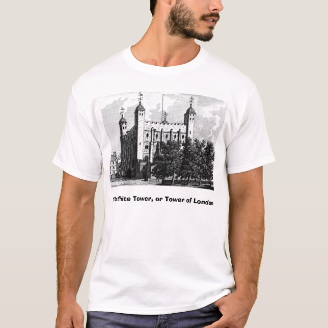 T-shirt La tour blanche, ou tour de Londres (Devant)