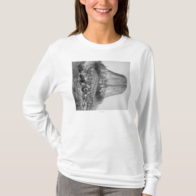 T-shirt La tour du diable de l'ouest avec tombé (Devant)