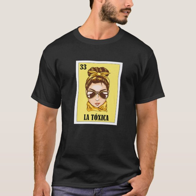 T-shirt La Toxica Mexicaine Loterie, Bingo Card Jeu (Devant)