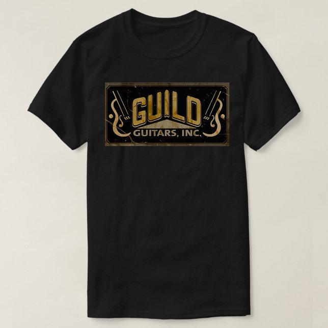 T-shirt la tradition de recherche guitare guilde depuis 19 (Design devant)