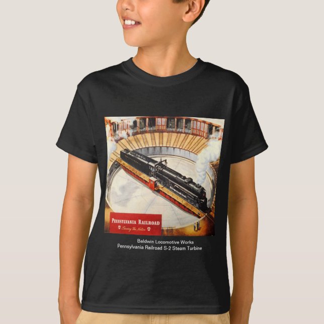 T-shirt La turbine à vapeur de chemin de fer de la (Devant)