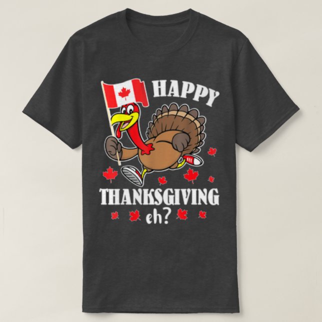 T-shirt La Turquie court avec le Bon thanksgiving Drapeau  (Design devant)
