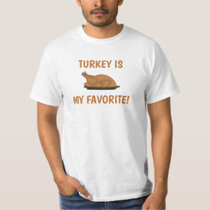 T-shirt La Turquie est mon maillot de Thanksgiving préféré