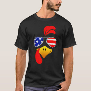 T-shirt La Turquie mignonne face Thanksgiving drapeau amér