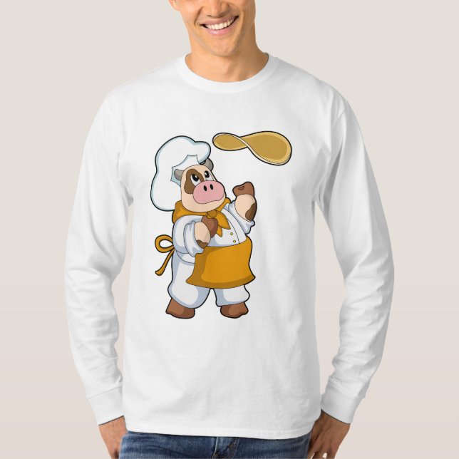 T-shirt La vache fait cuire avec Dough (Devant)