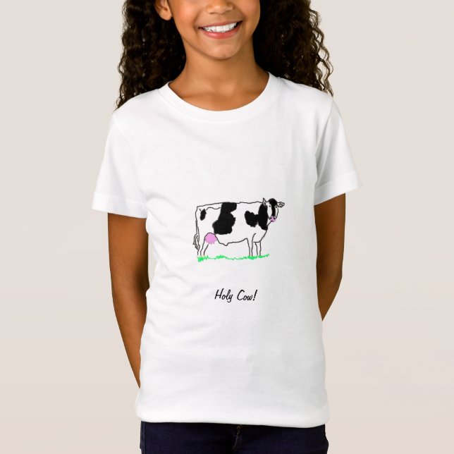 T-Shirt La vache sainte badine la chemise (Devant)