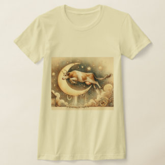 T-shirt La Vache S'Est Jumelée Sur La Lune