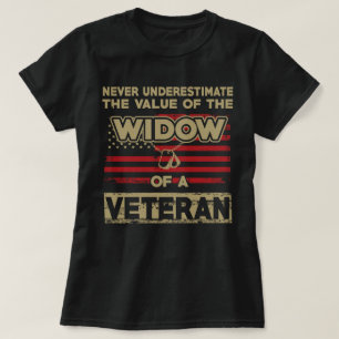 T-shirt La valeur de la veuve d'un vétéran
