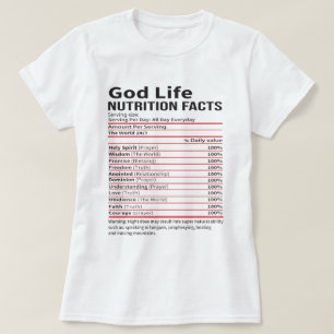 T-shirt La valeur nutritive de Dieu Vie