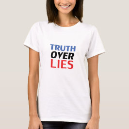T-shirt "La vérité sur les mensonges" - bleu, blanc, noir,