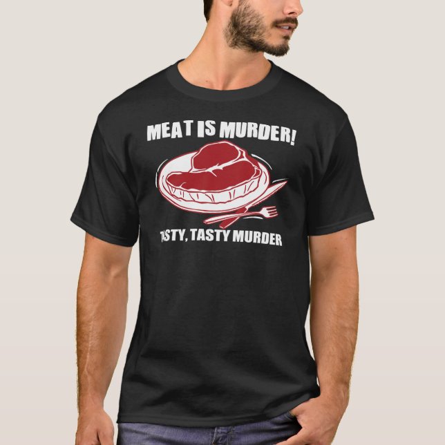 T-shirt La viande est meurtre (Devant)