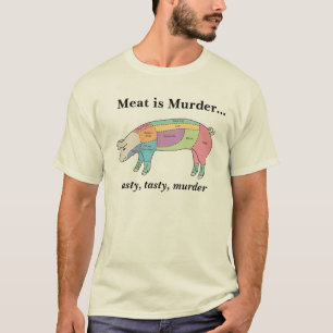 T-shirt La viande est meurtre - porc