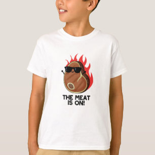 T-shirt La Viande Se Trouve Sur Un Pun De Steak De Nourrit