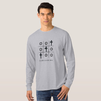 T-shirt La victoire est dans la Croix Tic Tac Toe Christia