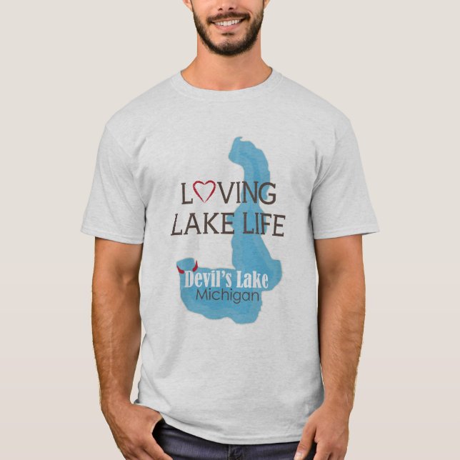 T-shirt La vie affectueuse de lac, le lac devil's, (Devant)