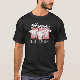 T-shirt La Vie Animale De La Ferme De Vache Juste Accroché