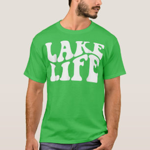 T-shirt La vie au lac Femme au lac Vague Rétro Enterrement
