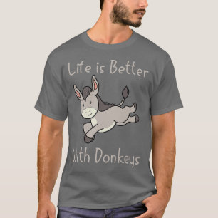 T-shirt La vie avec ânes mule mule ferme animal