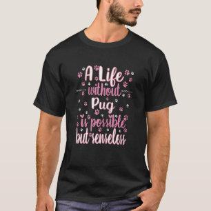 T-shirt La vie avec le chien d'amour meilleur ami race de