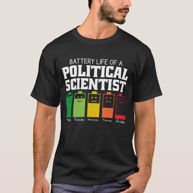 T-shirt La Vie Batterie D'Un Politologue (Devant)