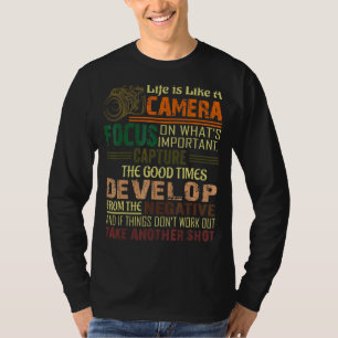 T-shirt La Vie, c'est comme la photographe Cameraman