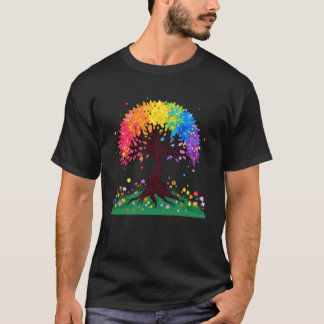 T-shirt La Vie Colorée Est Vraiment Bonne, Arbre Unique Vi