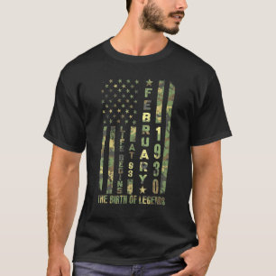 T-shirt La Vie Commence À 93 Né En Février 1930 L'Année O