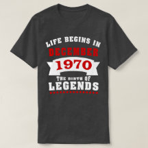 La vie commence l'anniversaire en décembre 1970