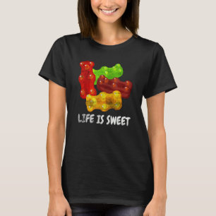 T-shirt La Vie cool Est Douce Gummy Ours Fruité Candy Dist