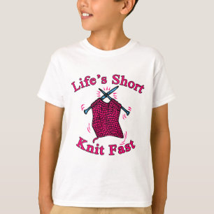 T-shirt La vie courte, tricotent la conception rapide de