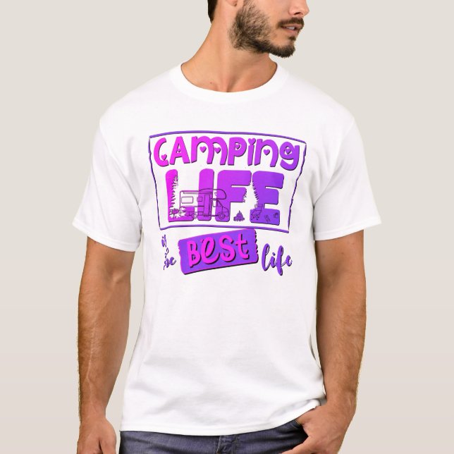 T-shirt La vie de camping (Devant)