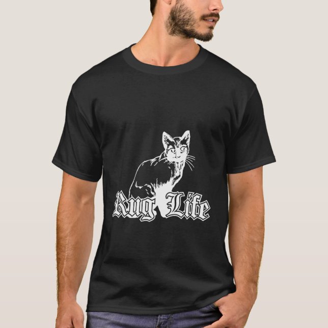 T-shirt La vie de couverture - chat de Gangsta (Devant)