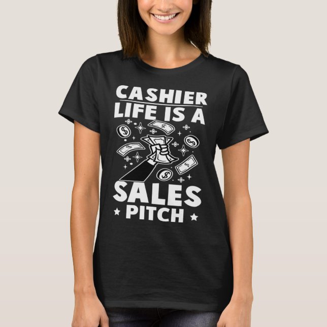 T-shirt La Vie De La Caisse Est Un Lieu De Vente (Devant)
