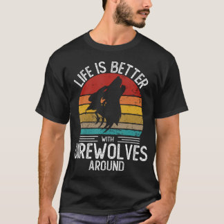 T-shirt La vie de loup-garou rétro est meilleure avec des