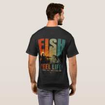 La vie de pêche au coucher du soleil vintage
